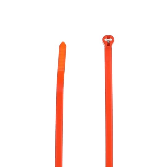 High Performance Cable Tie for Indoor applications, Orange Color Nylon 6.6, Length of 186mm (7.3 Inches) for Bundle Diameter up to 48mm (1.89 Inches), Width of 4.9mm (0.19 Inches), Tensile Strength Rating of 222 Newtons (50 Pounds), Operating Temperature of -60 Degrees Celsius (-76 F) to 85 Degrees Celsius (185 F), UL/EN/CSA62275 Type 2/21S Rated for AH-2 Plenum and as a Flexible Cable and Conduit Support, Military Specified (MIL-SPEC MS3367-1-3), Bulk Pack