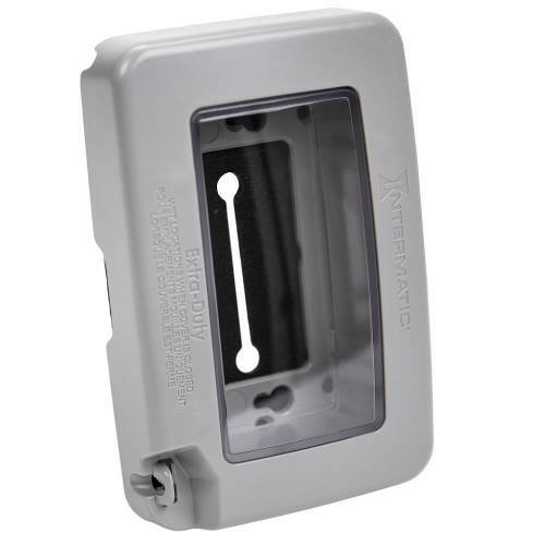 Low profile, extra-duty, plastic in-use weatherproof cover, single gang, 8-configurations, gray