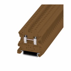 Eaton XB IEC terminal block, Screw connection single level-through-feed, Brown, 10 AWG/4 mm2 maximum wire