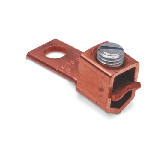 Type STC - Copper Single-Conductor, One Hole Mount (Straight Tang) for Conductor Range 2 Str.-4/0 Str.
