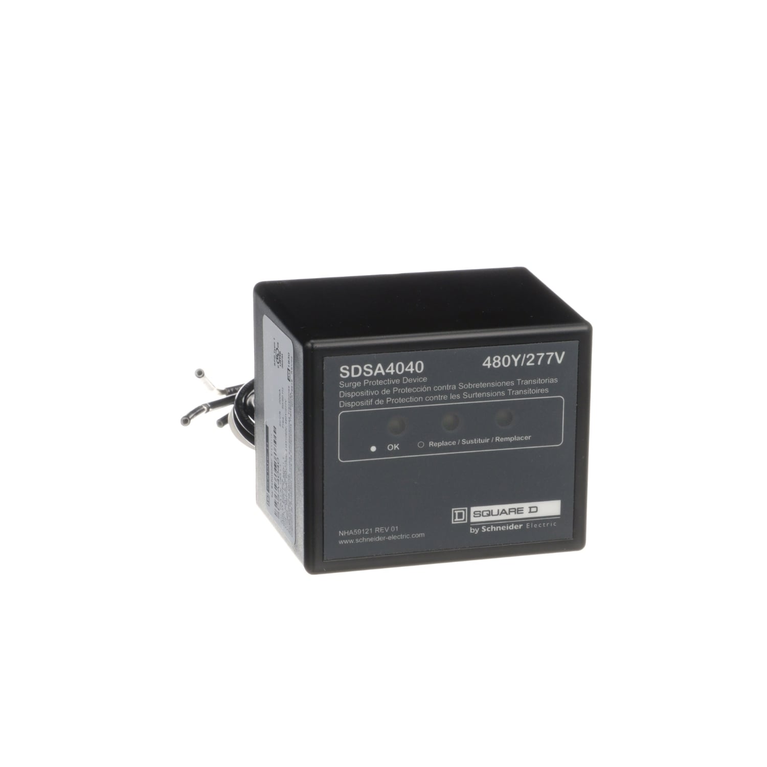 Surge protection device, Surgelogic, 40kA, 480Y/277 VAC, 3 phase, 4 wire, NEMA 4X
