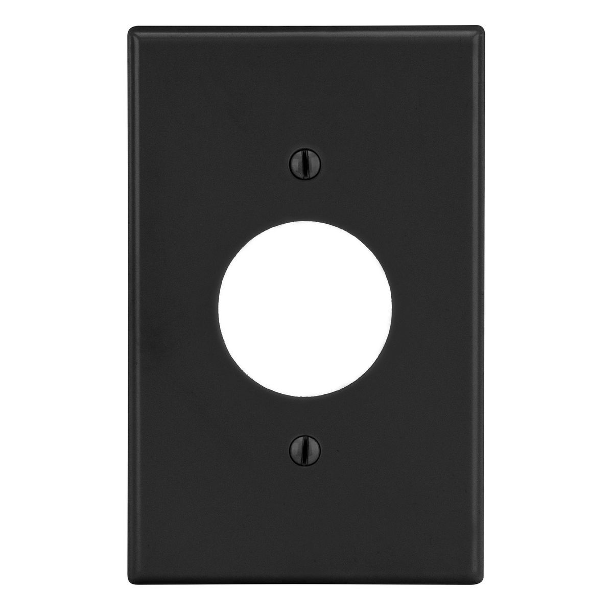 Wallplate, Mid-Size 1-Gang, 1.40" Opening, Black