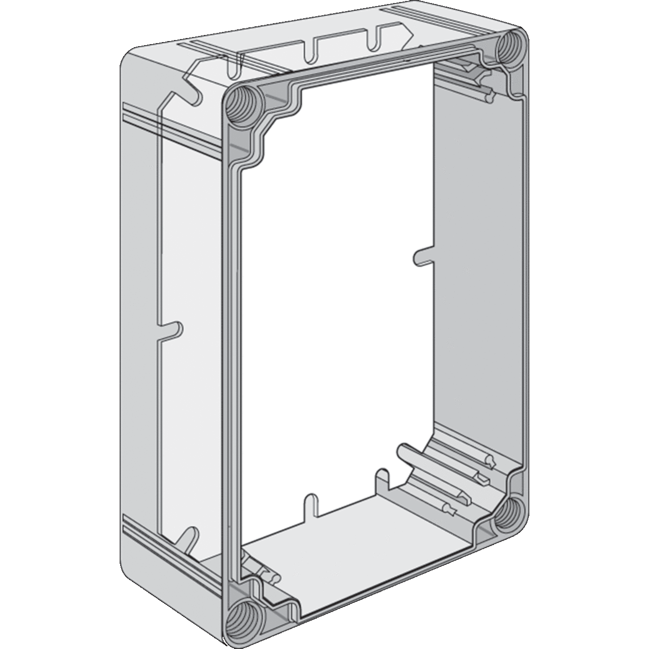 QLine I Panel Adjustable Depth, fits Enclosure 300x200mm, Plated, Mild Steel