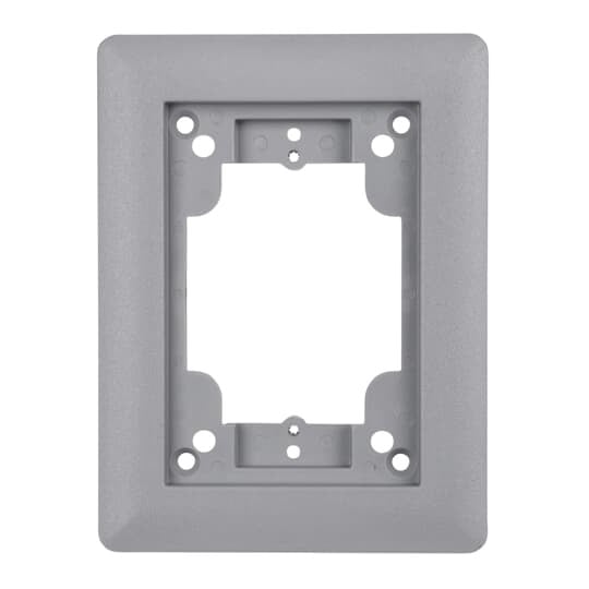 Single Gang Carpet Plate for Floor Boxes for Power and Communications, Length 4-5/8 Inches, Width 6-1/8 Inches, Gray, Polycarbonate