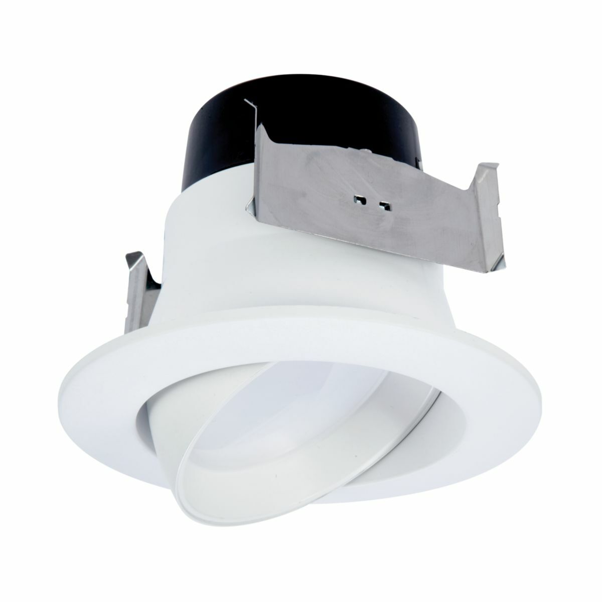 LA 4 in. White Integrated LED Recessed Adjustable Gimbal Trim, 3500K