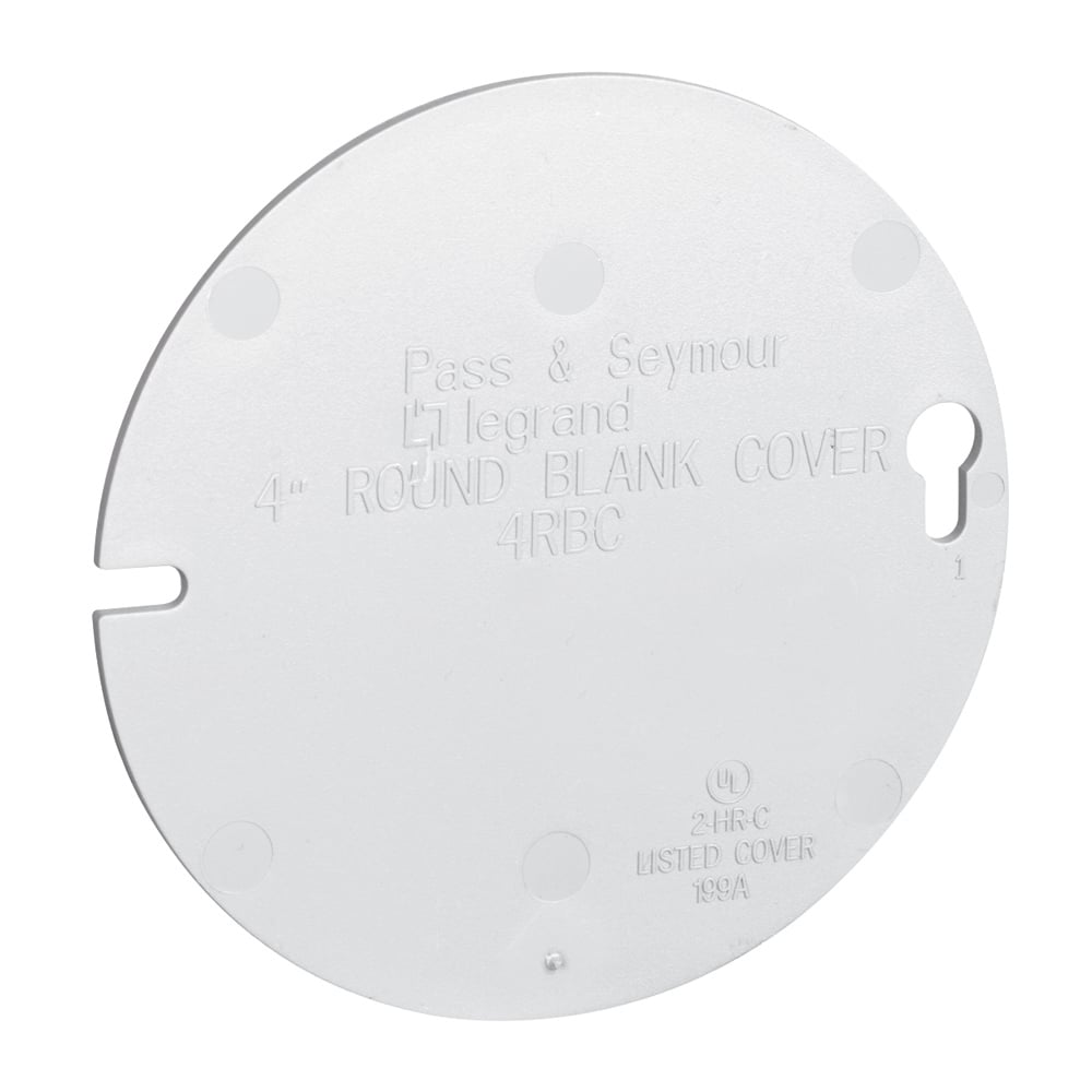 4 Inch Round Flat Blank Cover Gray. 50 pack.