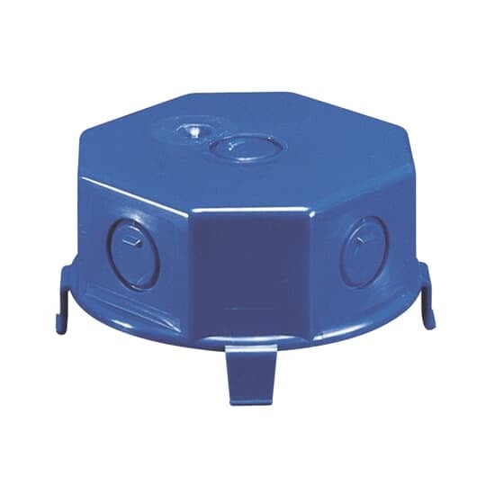Non-metallic mud box cover with 3/4 inch. knockouts, 4 inch. deep.