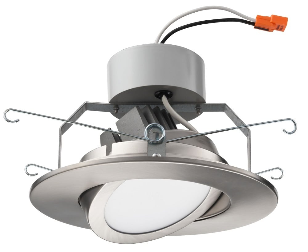 6 IN brush nickel LED gimbal, LED, 3000 K , 90 CRI, SKU - 233LRR