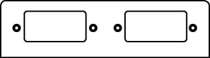 DBL GANG PLATE W/2 SURGE KO