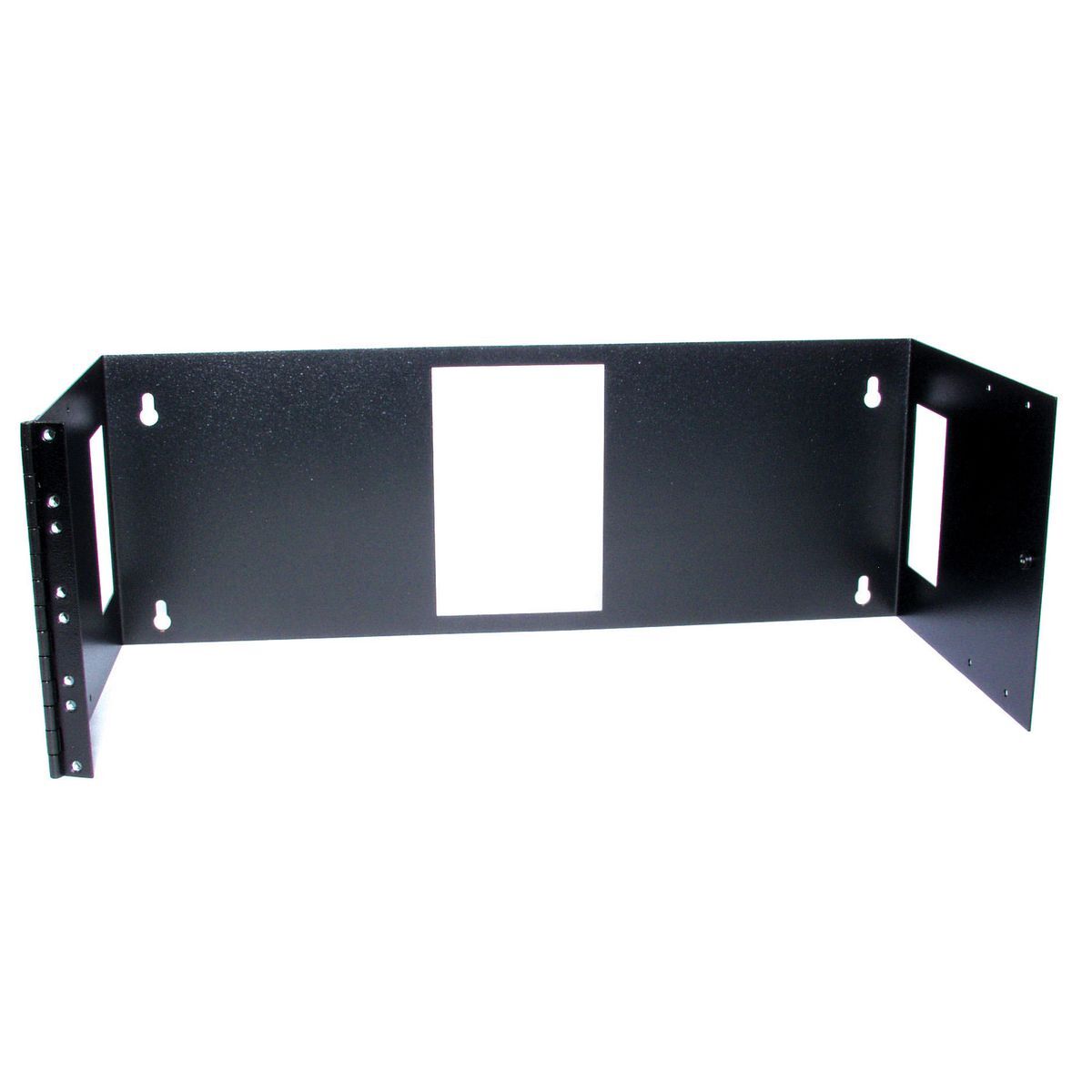 Cable Management Hardware, Wall Mount Bracket, Side Hinged, 4 Rack Units, 4" Deep