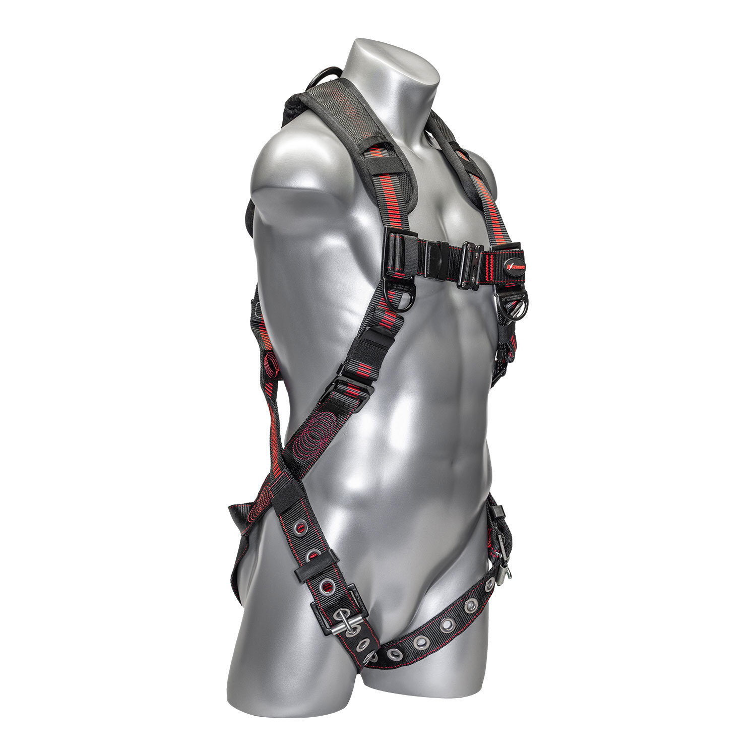Kapture Elite+ 5-Point FBH, Dorsal D-ring, TB Legs, QC Chest, Back/Shoulder Pad, All Black Fittings - L-XL (ANSI)