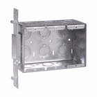 Eaton Crouse-Hinds series Gang Box, (6) 1/2" and 3/4" concentric, VP, Conduit (no clamps), 2-1/2", (2) 1/2" and 3/4" concentric, Steel, Three-gang, (3) 1/2" and 3/4" concentric, Non-gangable, 46.5 cubic inch capacity