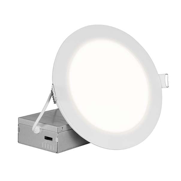 4 Inch Round Edge Lit Recessed LED Downlight, CCT Selectable 2700K/3000K/3500K/4000K/5000K, 120V, White