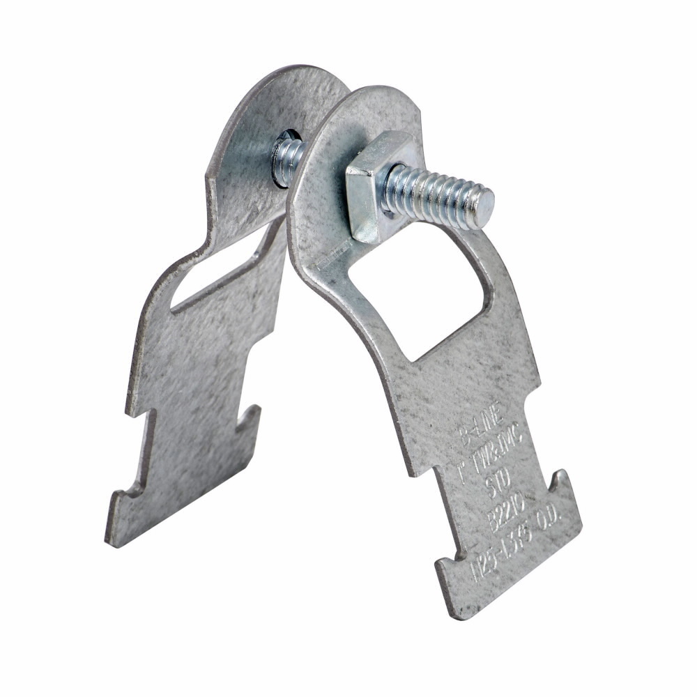 Eaton B-Line series multi-grip/offset pipe clamp, 0.0635" H x 1.9370" L x 1.25" W, Steel, 400 Lbs load, Pipe clamp for thinwall (EMT)
