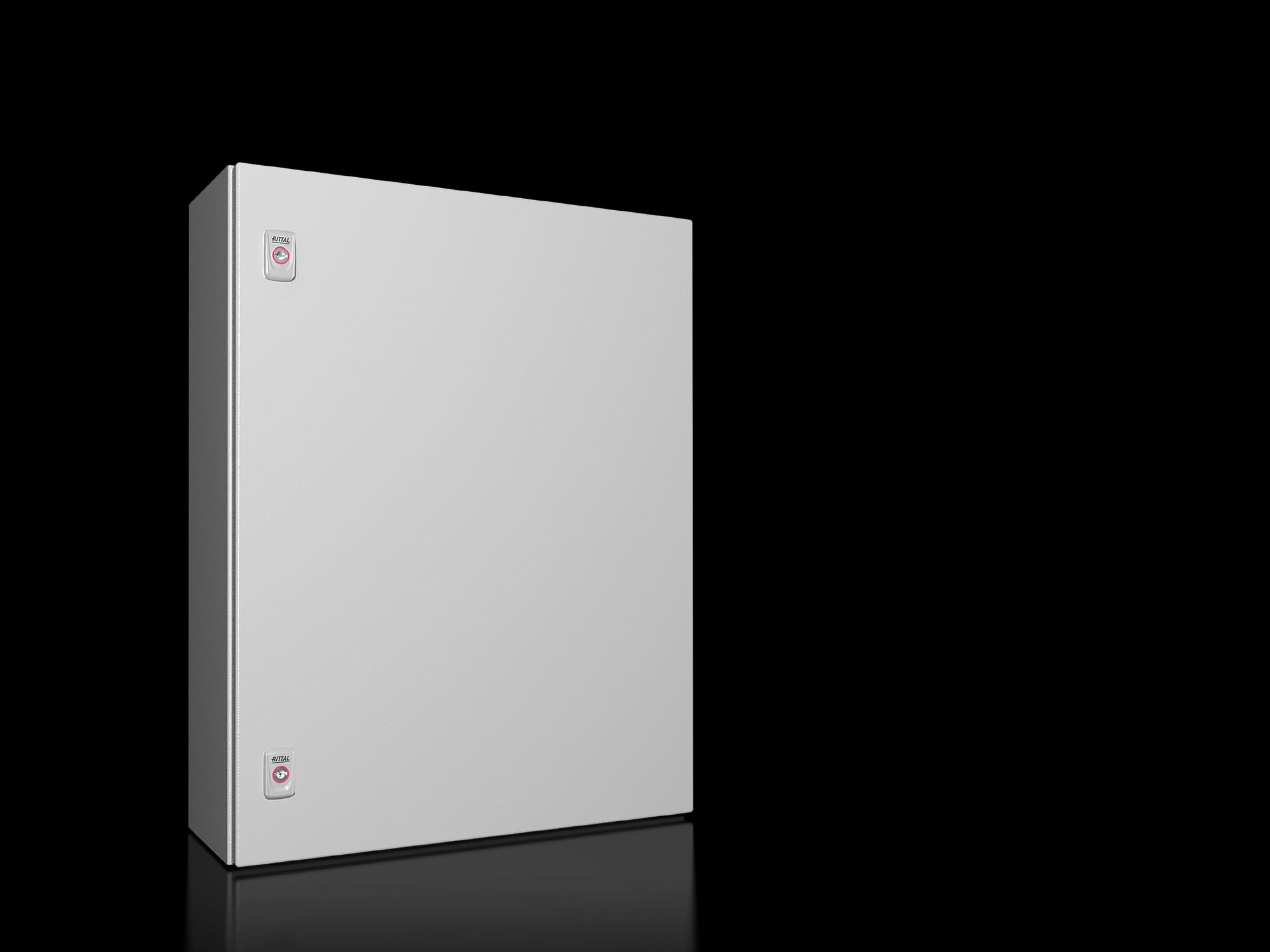 AX Compact enclosure, WHD: 600x760x210 mm, carbon steel, with mounting plate, single-door, with two cam locks