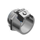 Metal-Clad and Armored Cable Fitting, Straight, Trade Size 3/8 Inch, Knockout Size 1/2 Inch, Cable Range 0.470 to 0.660 Inch, Steel with Zinc Plating, Nylon Insulated