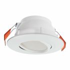 RA 6 in. LED Adjustable Gimbal with Selectable CCT (2700K-5000K), White direct Mount