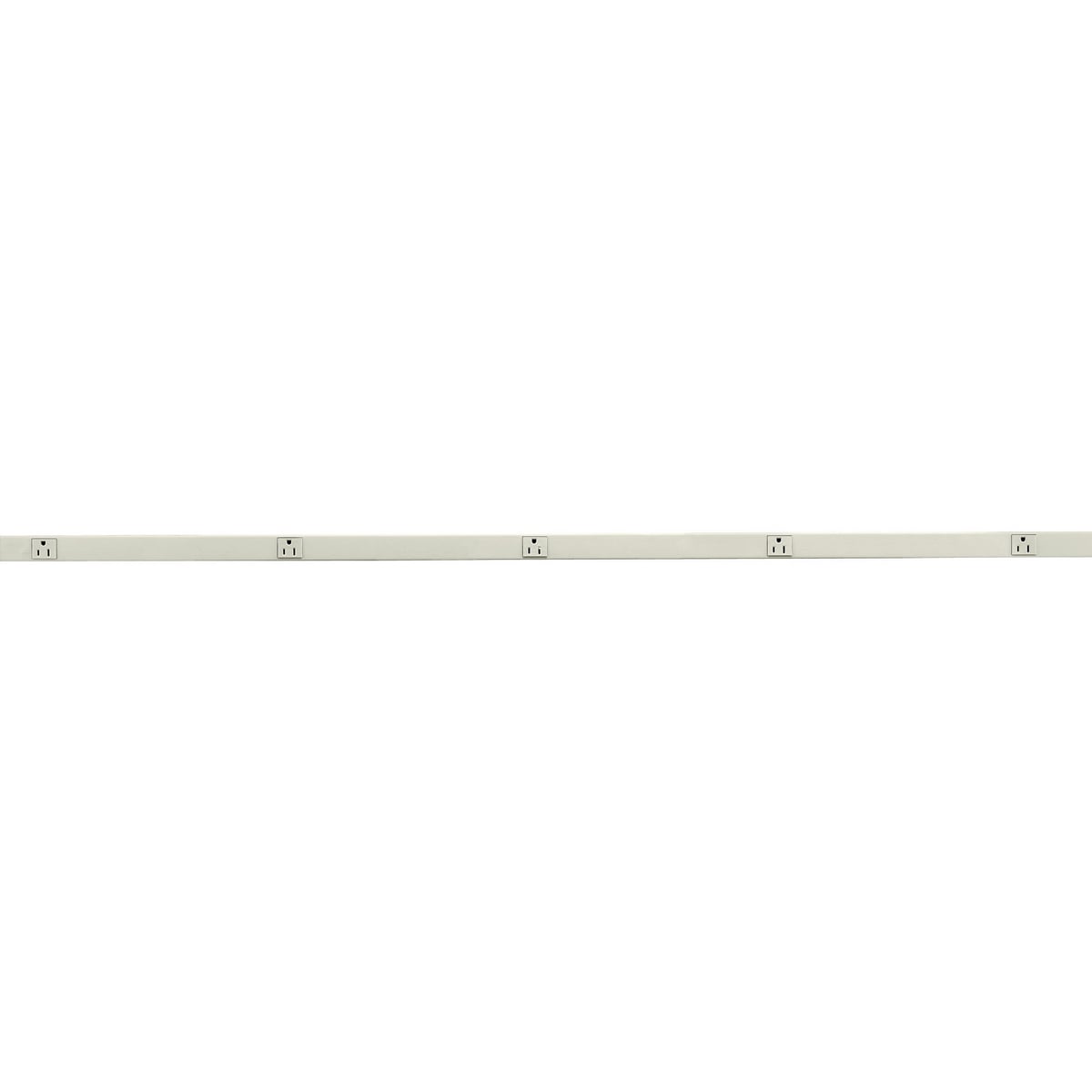 Metal PlugTrak, 20A 125V, 2 Circuit, 6 Receptacle, 6' Length, Ivory