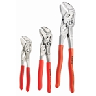 3 Pc Pliers Wrench Set, Plastic coating