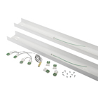 4 Lamp 8 strip LED tube ready kit.  Pre-Wired 4.25" Ballast Cover Kit for Direct Drive LED Tubes; Includes (2) 4 Ballast Covers, (1) Wiring Harness with Sockets, (4) Additional Sockets, and (8) Tek Screws