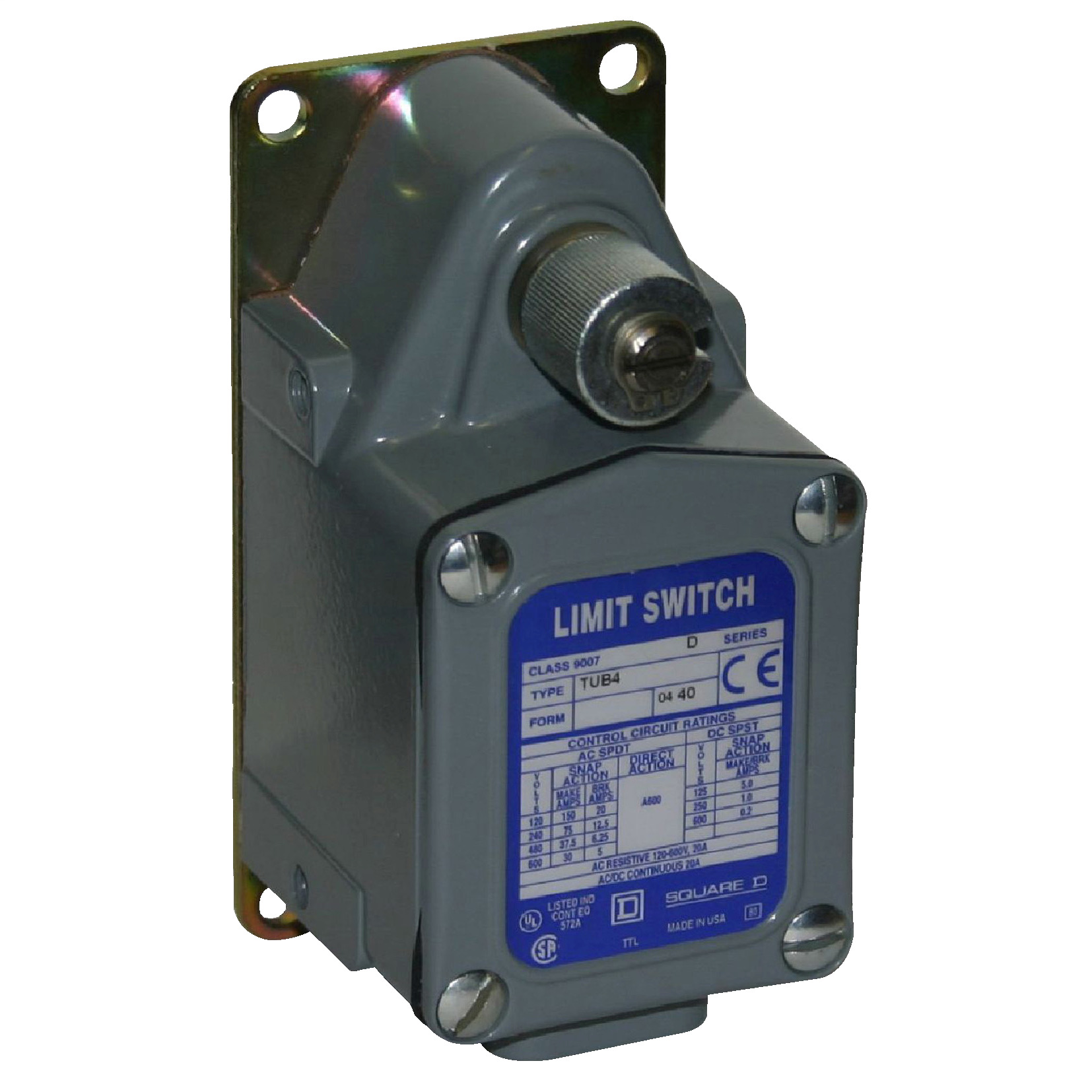 9007T mill limit switch - standard - spring return - CW+CCW - 1/2" NPT