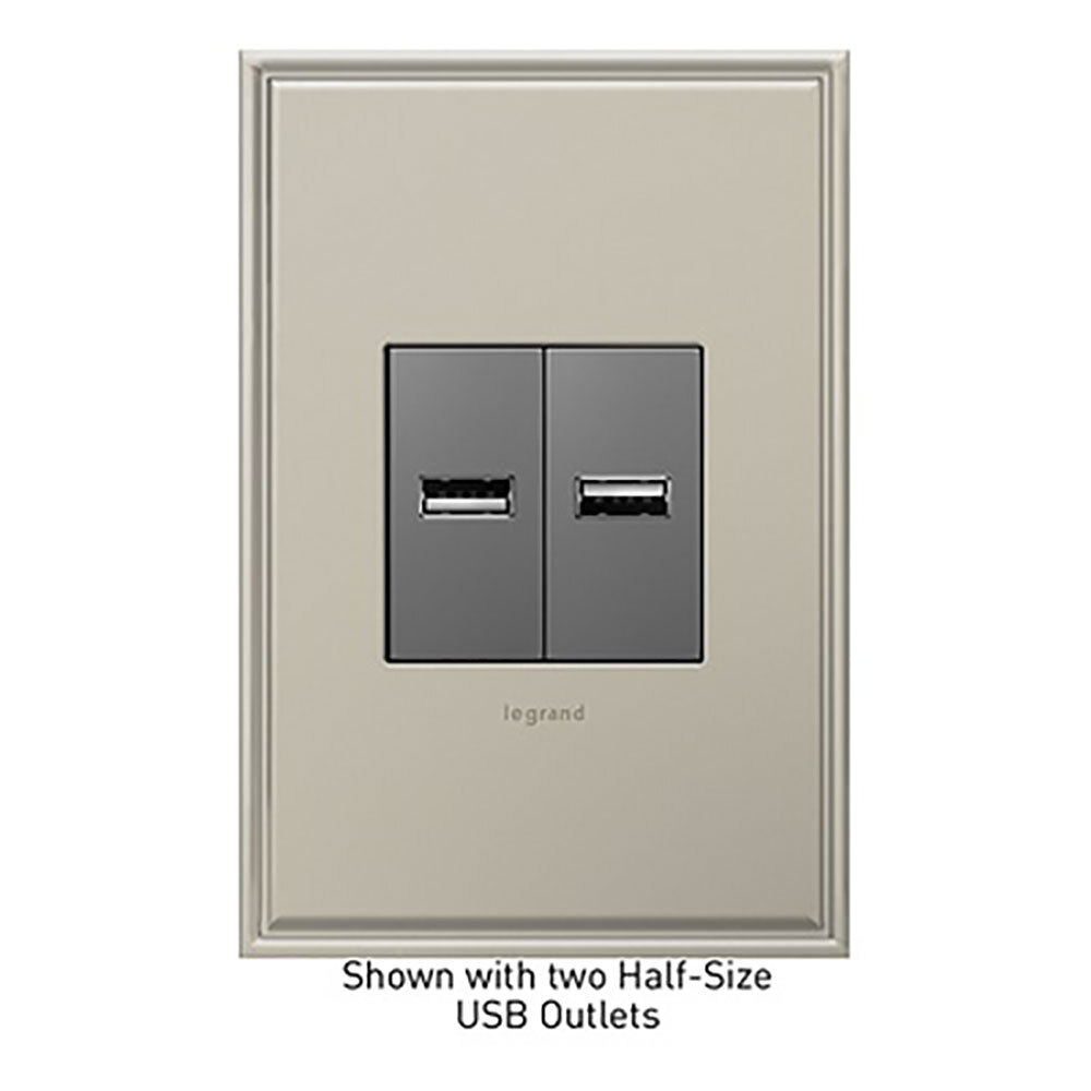2.1A USB Outlet, Magnesium