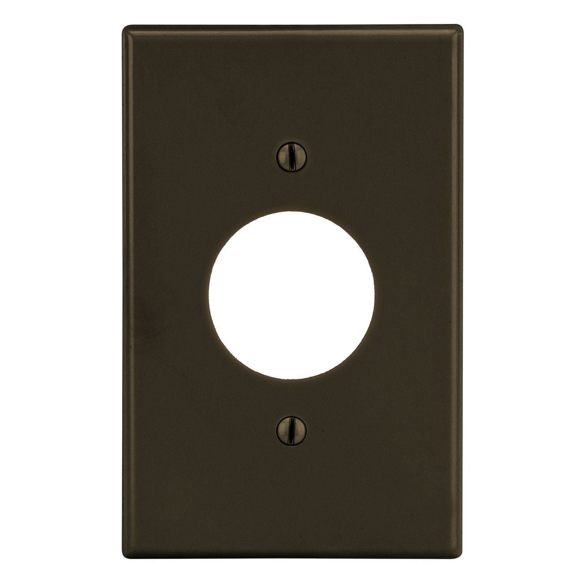 Wallplate, 1-Gang, 1.40" Opening, Brown