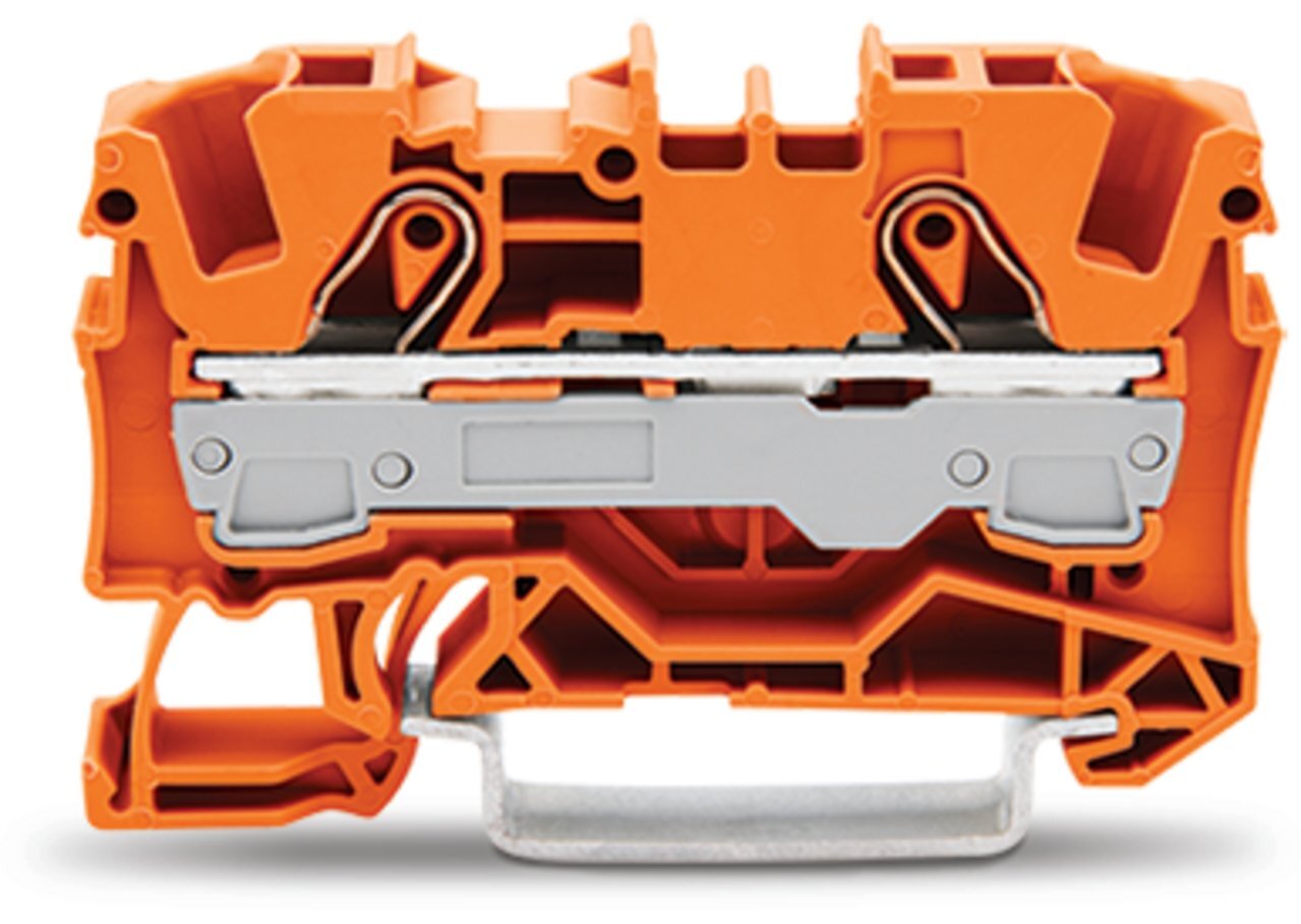 2-conductor through terminal block; 6 mm; suitable for Ex e II applications; side and center marking; for DIN-rail 35 x 15 and 35 x 7.5; Push-in CAGE CLAMP; 6,00 mm; orange