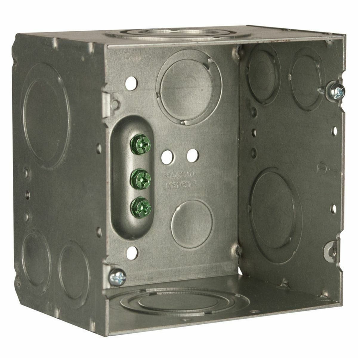 4-11/16 In. Lg Capacity Steel Wall Bx. 3-1/4 In. Dp. Weldedw/ConduitKO's Raised Ground 1/2-2 TKO