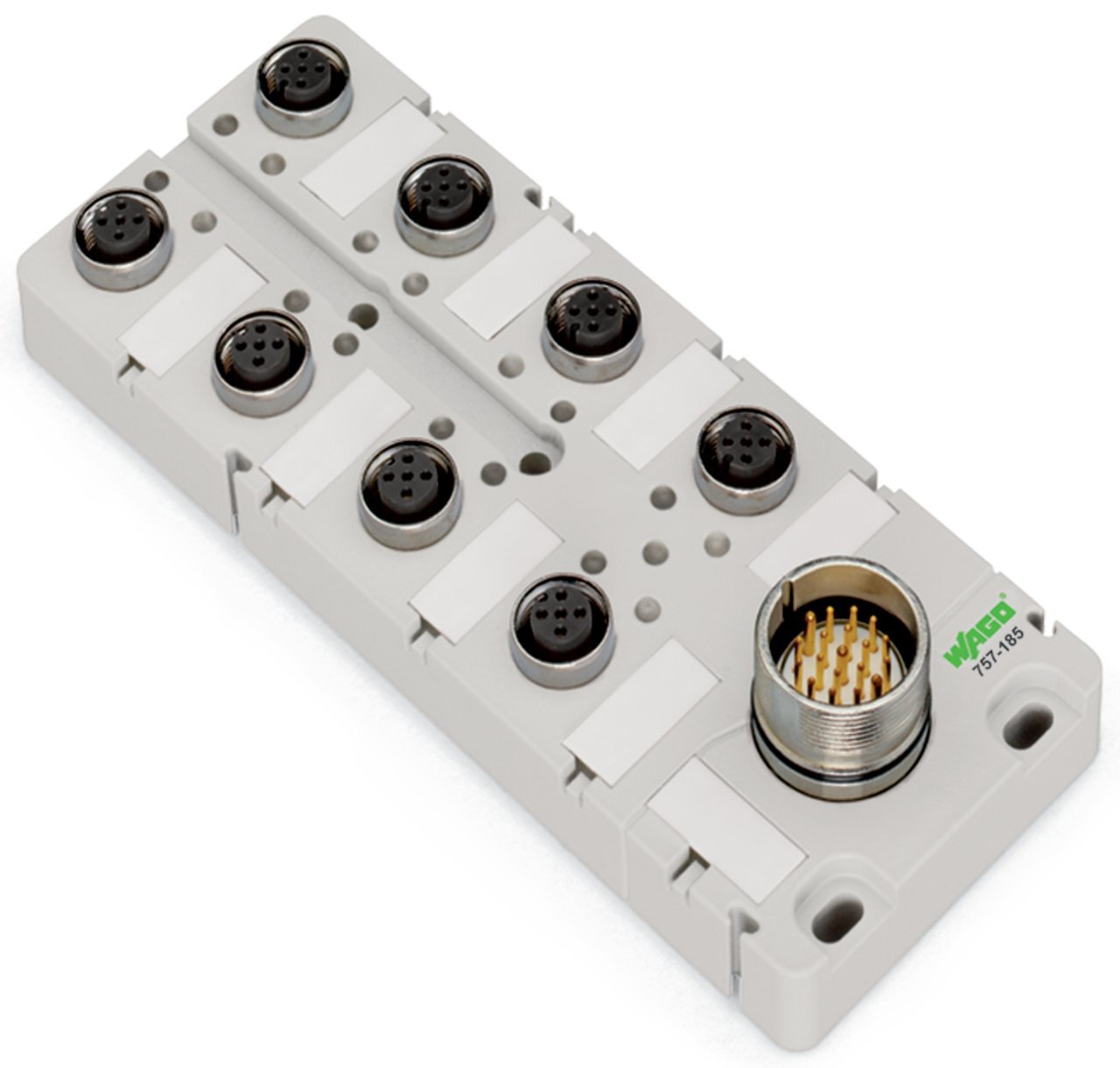 M12 sensor/actuator box; 8-way; 5-pole; M23 connector