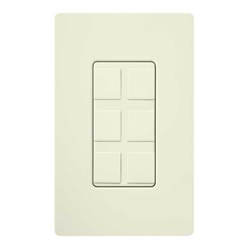 Claro 6-Port Frame, Satin, field customizable in biscuit