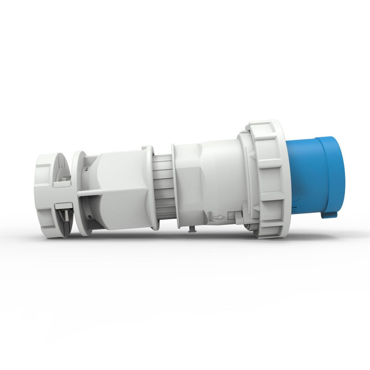 Heavy Duty Products, IEC Pin and Sleeve Devices, Hubbell-PRO, Male, Plug, 100/125 A  120/208 VAC, 4-POLE 5-WIRE, Blue, Watertight