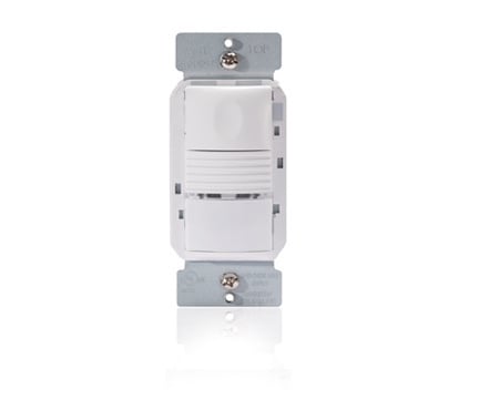 The PW-100 passive infrared (PIR) wall switch sensor turns lights ON and OFF based on occupancy. It is characterized by high sensitivity to small and large movements, appealing aesthetics, and a variety of features. (light almond)
