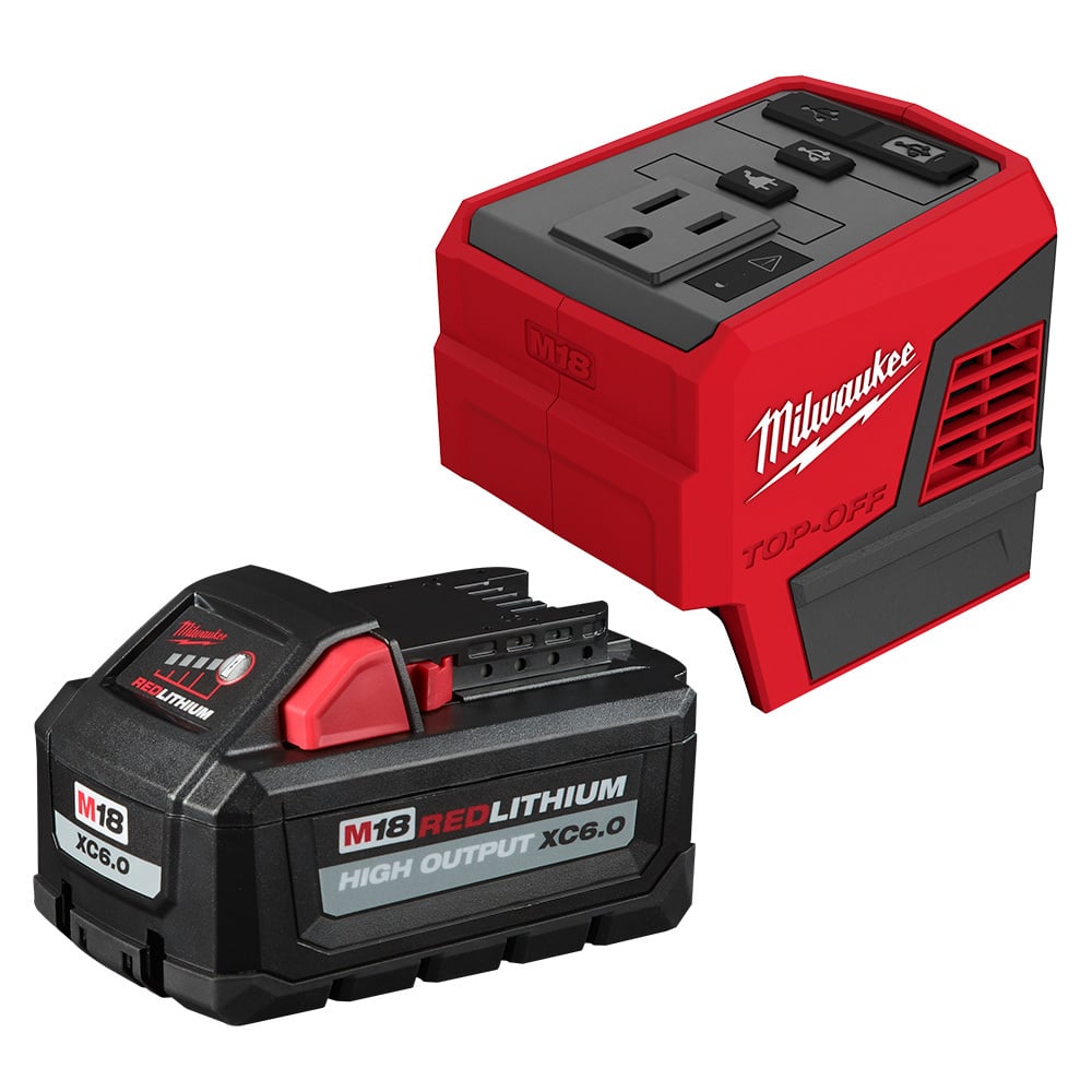 M18 TOP-OFF 175W Power Supply & M18 REDLITHIUM HIGH OUTPUT XC6.0 Battery Pack