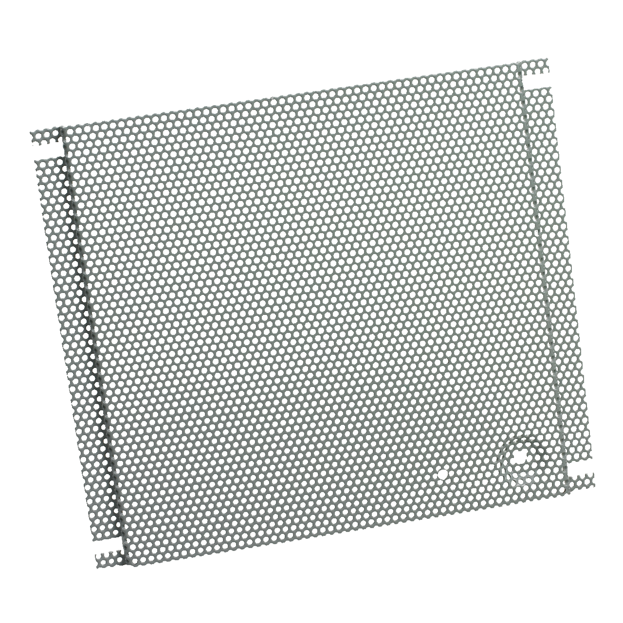 Perforated Panel for Screw Cover, Type 1, fits 12x12, Gray, Steel