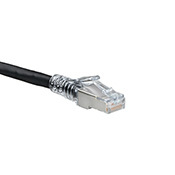 Cat 6A Slimline Patch Cord, 7 Feet, Black