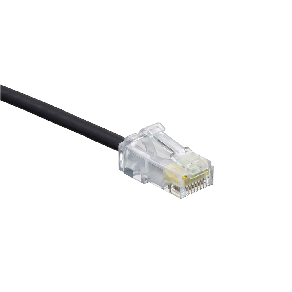 High Flex HD6 1G Patch Cord, Color Black, 3 Ft Long