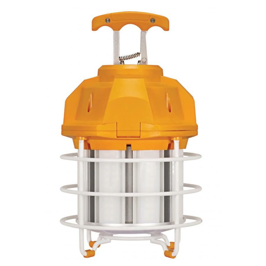 60 Watt LED Hi-Lumen Temporary Hi-bay Caged Lamp - 5000K - Integrated Cord / Plug and Hook