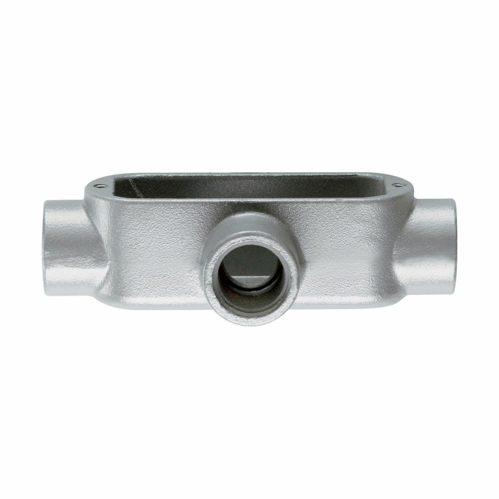Eaton Crouse-Hinds series Condulet Form 5 conduit outlet body, Malleable iron, X shape, SnapPack pre-assembled body and integral gasket cover, 2"