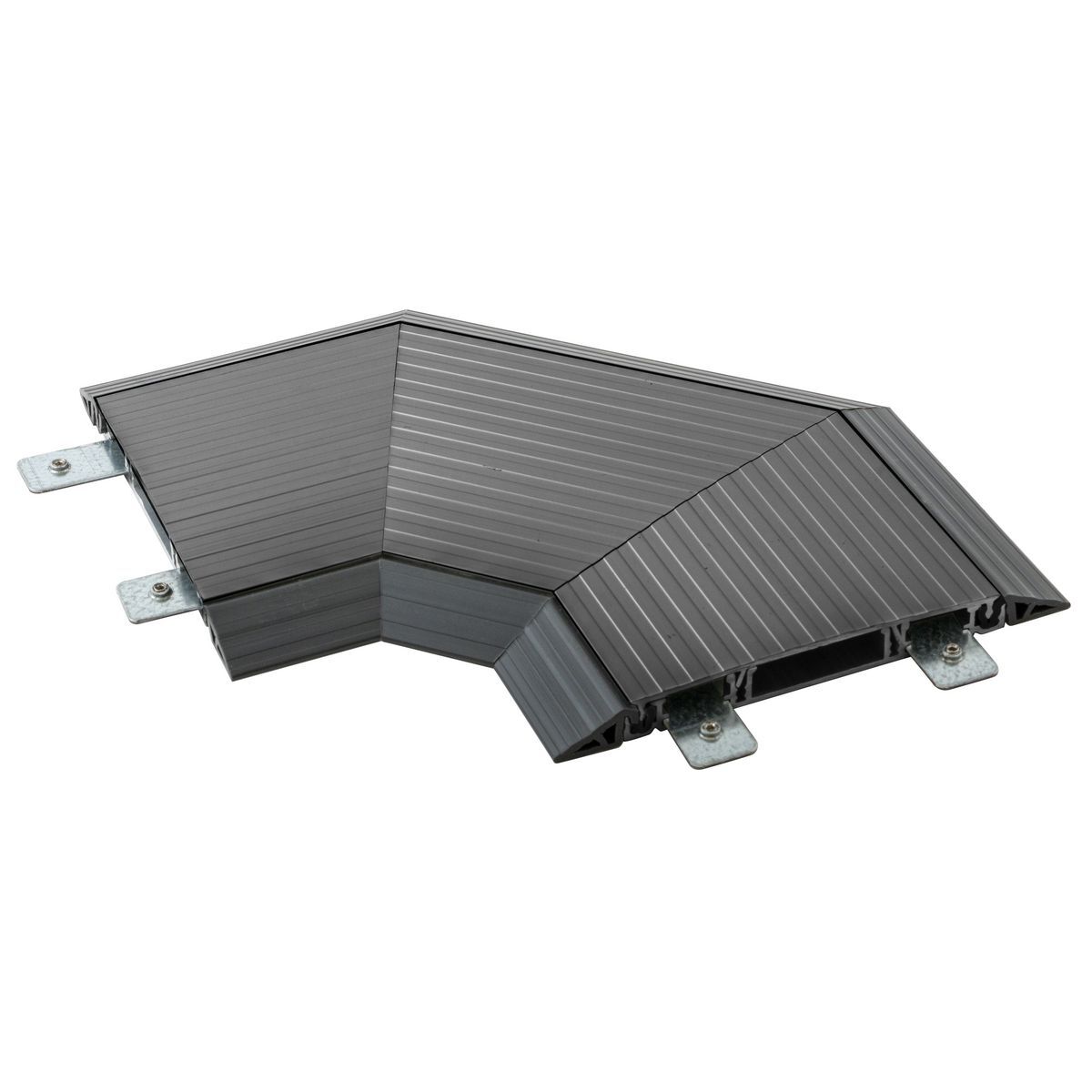 FloorTrak PRO, Track, Cover and Base, 90 Degree Section, Surface and Variable edges included, Splices included, Dark Gray