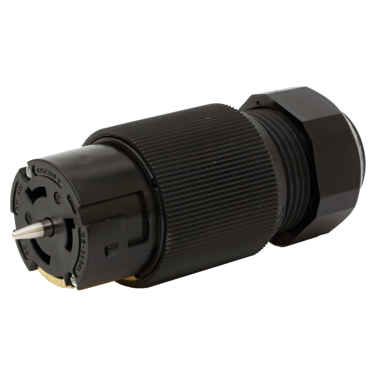 Economy, Female Connector Body, 50A 125/250V, 3-Pole 4-Wire Grounding, Non-NEMA, Screw Terminal
