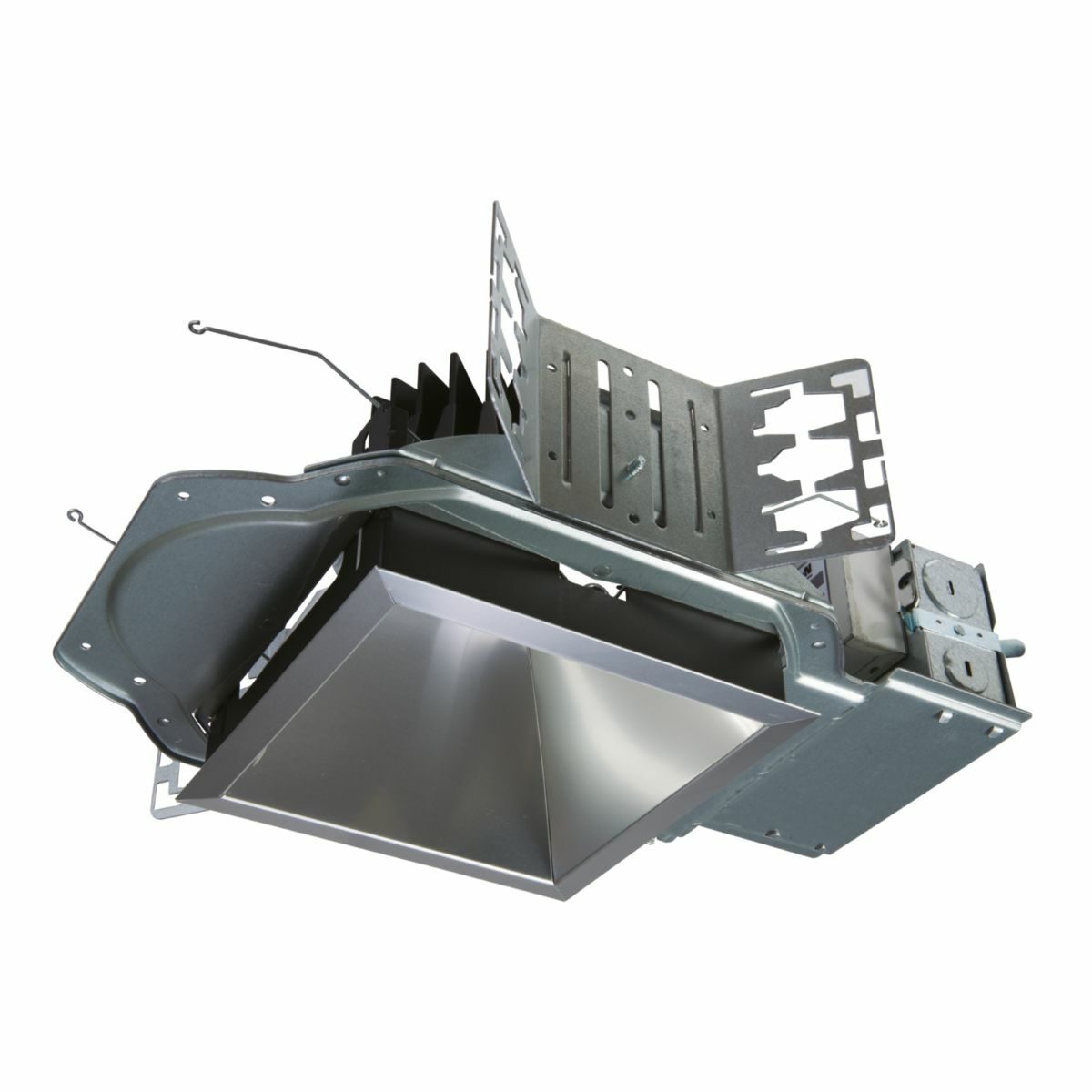 Square 6" LED Downlight Reflector, Self Flanged, Specular Clear Finish