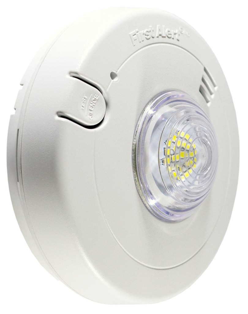 1038335 Smoke Alarm with Ten Year Sealed Lithium Battery Backup and LED Strobe, Photoelectric