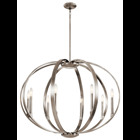 The Elata 26.5in; 8 light chandelier is a style hybrid. Its orb shape in Classic Pewter finish  gives it a contemporary look while the candelabra sleeves incorporate a traditional flair. The Elata chandelier is perfect in contemporary, mid century modern or traditional environments.
