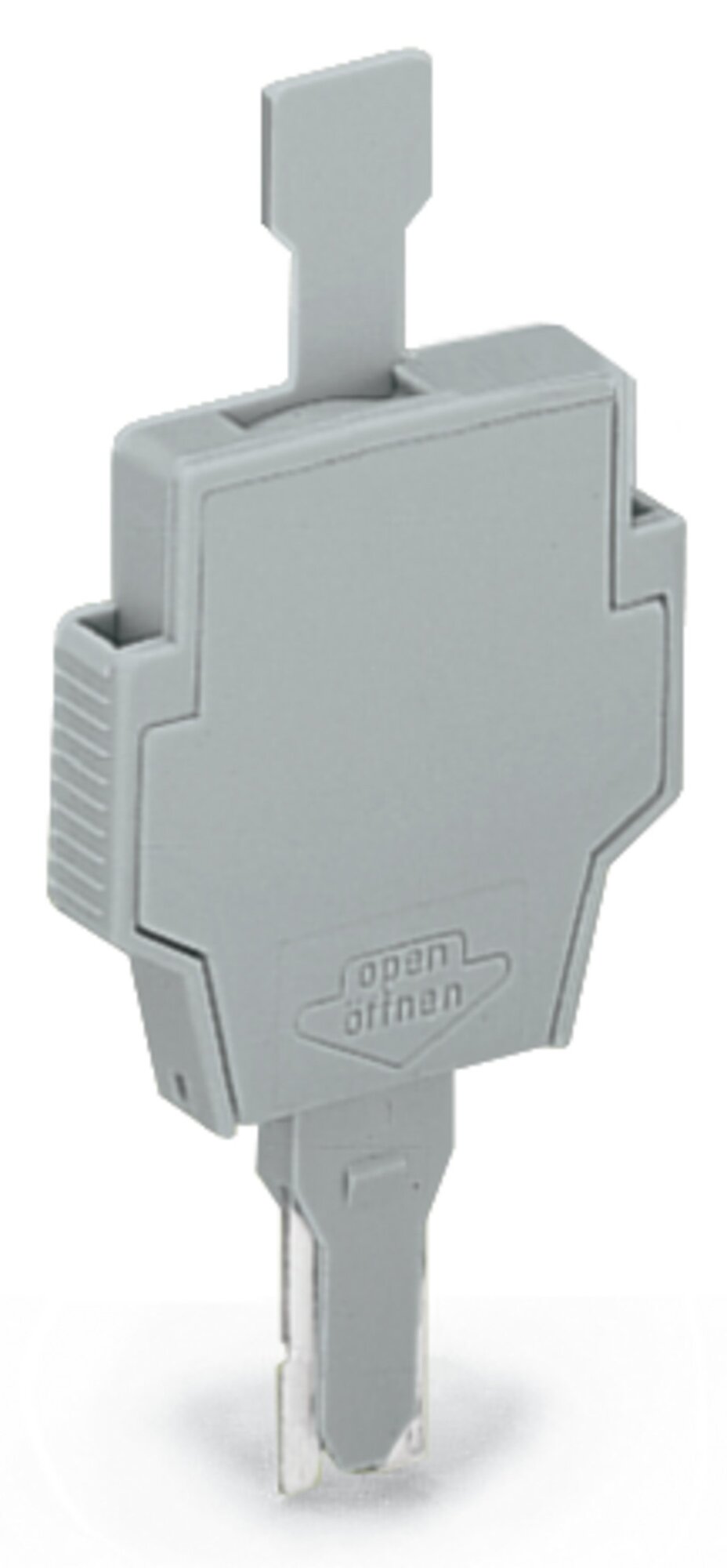 Fuse plug; with pull-tab; for miniature metric fuses 5 x 20 mm and 5 x 25 mm; with port for LED; 6 mm wide; gray