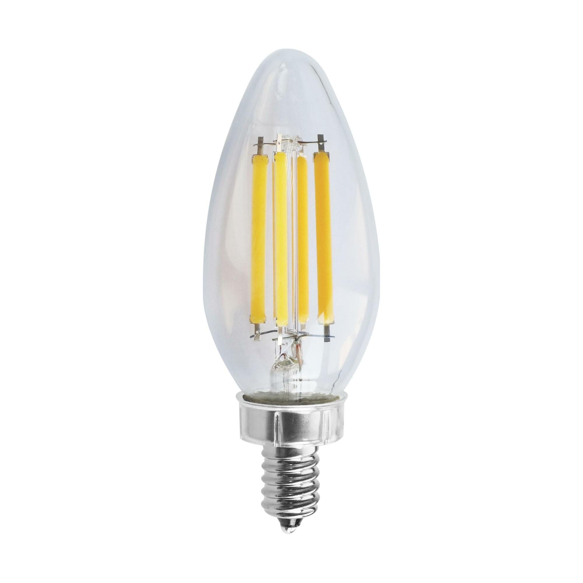 8 Watt C11 LED - Clear - Candelabra Base - 3000K - 90 CRI - 760 Lumens - 120 Volts