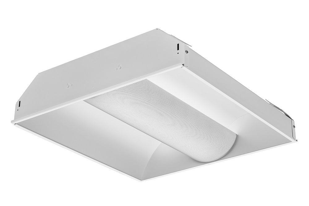 Spec Premium Troffer 2'wide, Lay-in grid, Three lamps, 17W T8 (24''), Metal diffuser, round holes, MVOLT, 120-277V, One 3-lamp ballast, T8 electronic ballast, SKU - 120V0P