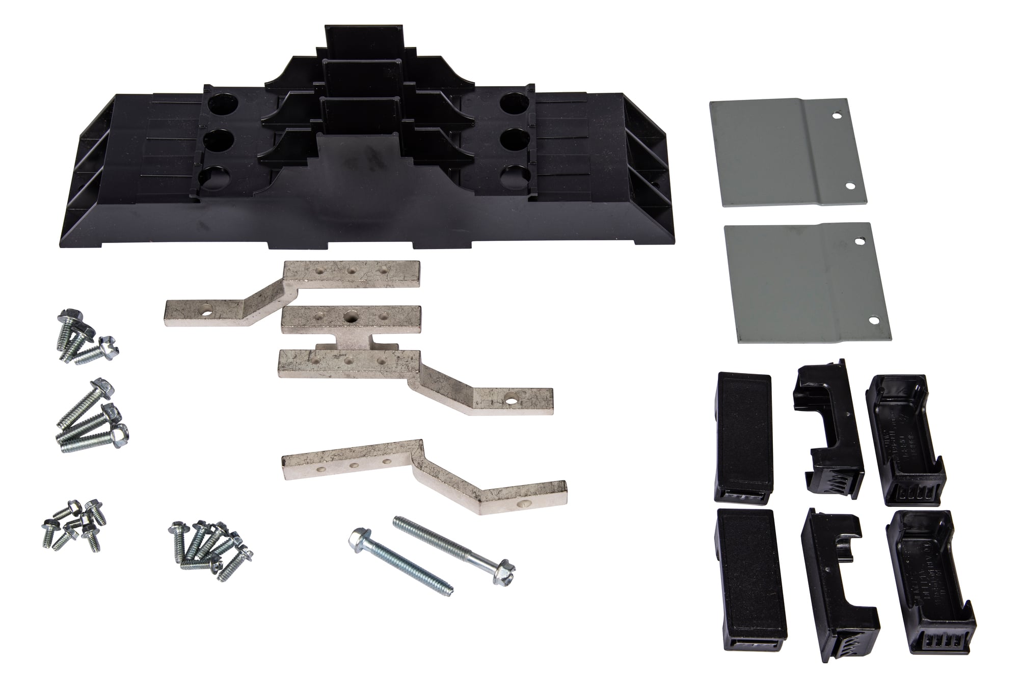 Strap kit 6-pole 3VA41/xGB for both P2 and P3, 125A max. Includes parts for both 1-ph and 3-ph installations plus all hardware and barrier. Includes six 1 filler plates. Fits in 3 of unit space. Center Strip may need to be replaced in somecases. Center strip not included in this kit.