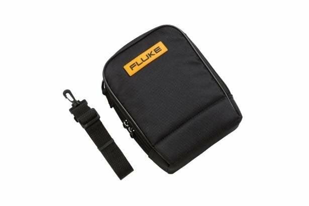 Durable polyester soft carrying case. Includes tow padded pockets for protection of two test tools. Compatible with Fluke 20, 70, 11X, 87V, 170 Series digital multimerters and other similar format test tools.