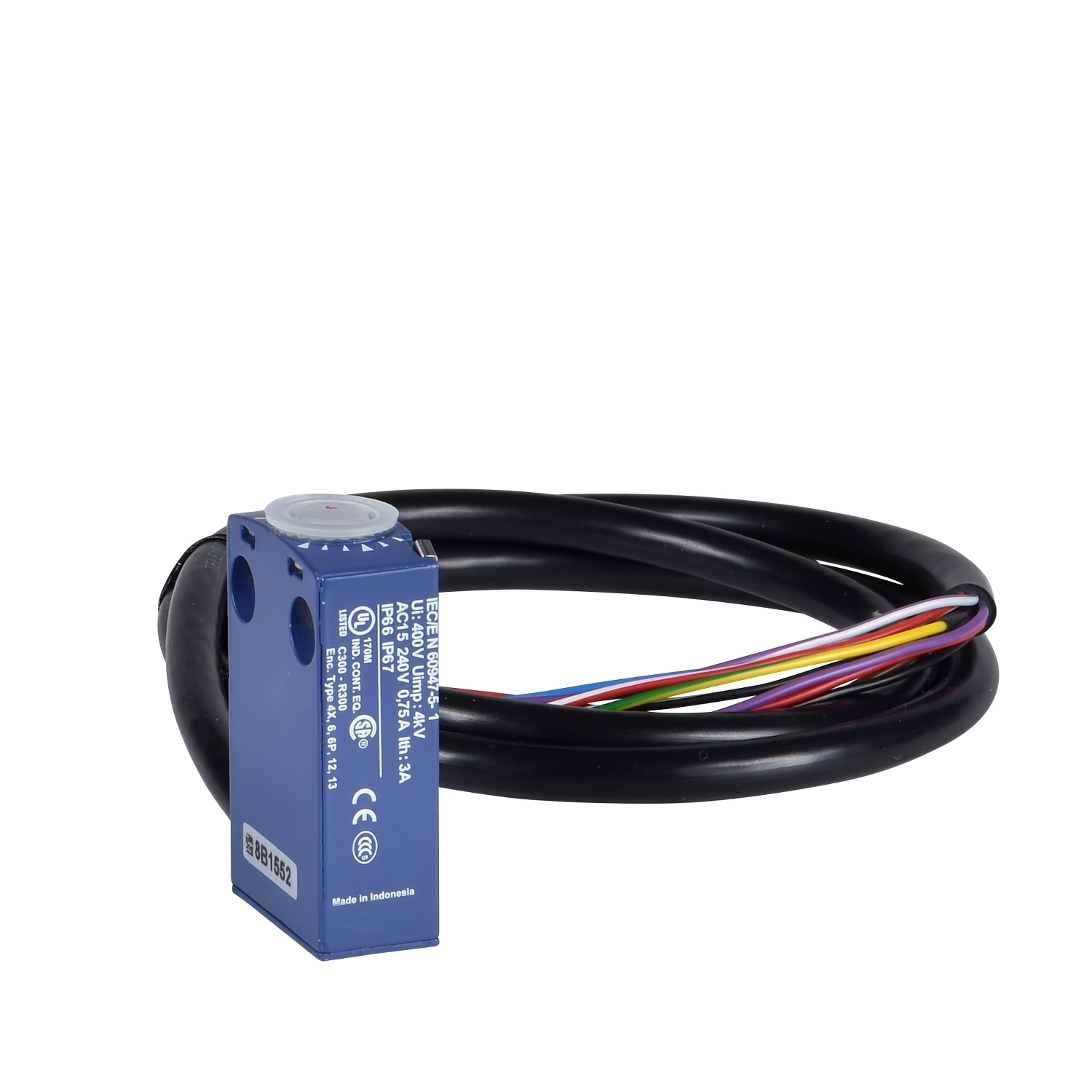 Limit switch body, Limit switches XC Standard, ZCMD, 2NC+2 NO, silver, snap action, connection, 1 m